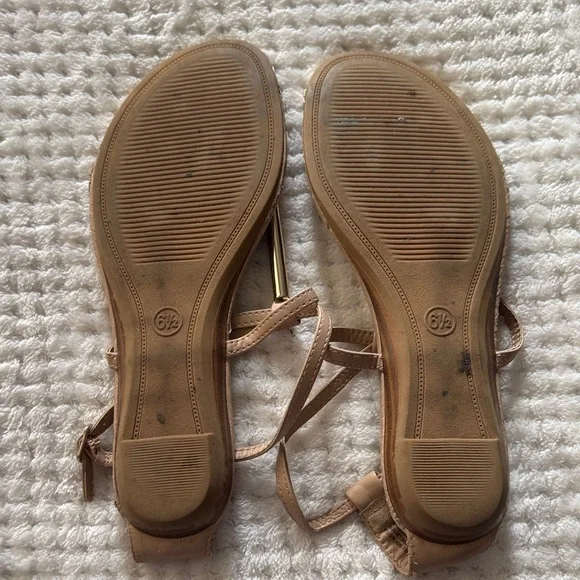 👡 A New Day Nude Sandals – Women’s Size 6.5 – Gold Detail - Picture 8 of 9